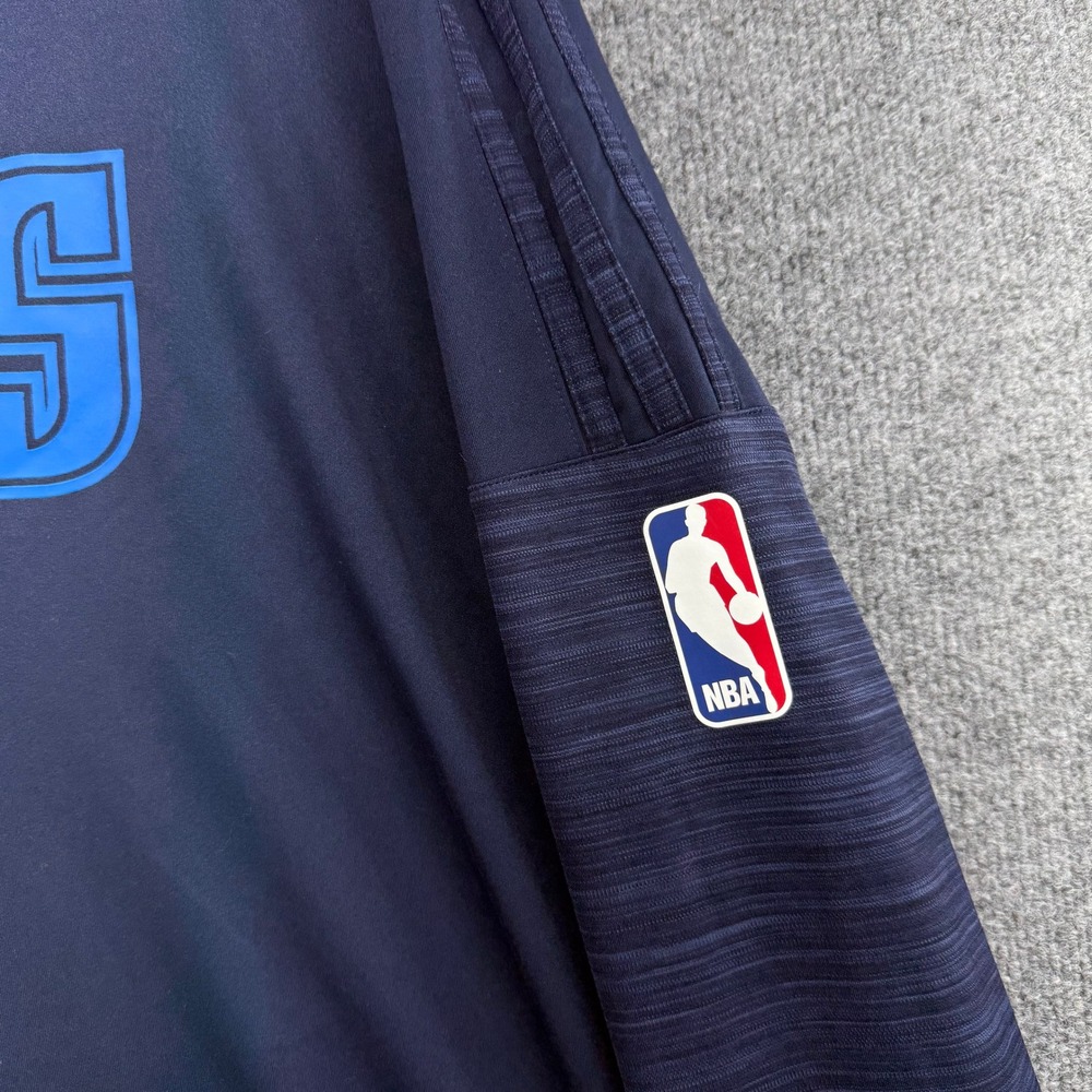 Adidas Dallas Mavericks NBA Shooting Shirt Mens 3XL Navy Blue AI1828 Long Sleeve - Picture 3 of 13